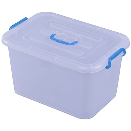 BASICWISE Large Clear Storage Container With Lid and Handles QI003488